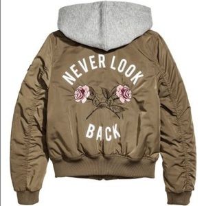 Girls Bomber Jacket With hood Pilot Jacket H&M